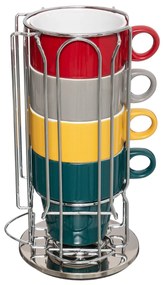 Κούπες 220ml Με Σταντ (Σετ 4τμχ) S-D Rotative 166351