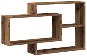 Ράφι τοίχου Παλιό ξύλο 104x20x58,5 cm Κατασκευασμένο ξύλο - Καφέ