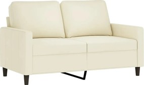 vidaXL Πολυθρόνες Σετ 4 Τεμαχίων Κρεμ από Βελούδο με Μαξιλάρια