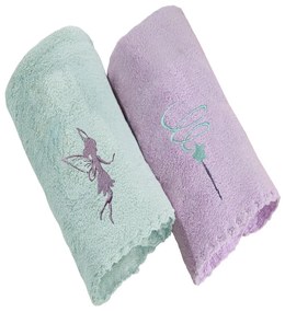 Πετσέτες Βρεφικές Girl Set 4 (Σετ 2τμχ) Lila-Mint Guy Laroche Σετ Πετσέτες 35x50cm Microfiber