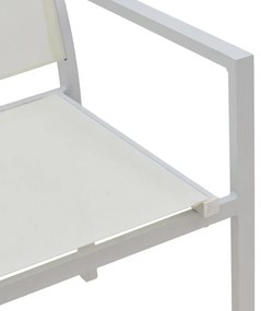 Καρέκλα κήπου Zacreta αλουμίνιο - textilene λευκό 61x56,5x87,5 εκ. 61x56.5x87.5 εκ.