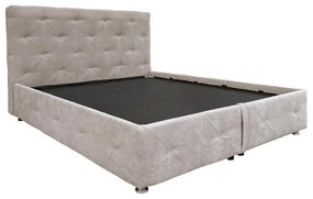 Επενδυμένο Κρεβάτι Libert Fylliana με Πάτωμα  Μπέζ 160x200 εκ. 170x220x110 εκ.