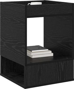 vidaXL End Table 2 pcs Μαύρη Οξυά 40 x 40 x 56 εκ. Επεξεργασμένο ξύλο