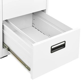 vidaXL Αρχειοθήκη Λευκή 46 x 62 x 133 εκ. από Ατσάλι