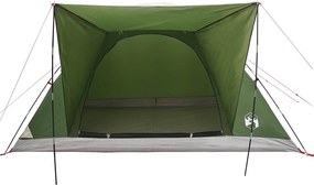 vidaXL Σκηνή Camping με στέγη Πράσινο 6 ατόμων Πολυεστέρας και Χάλυβας