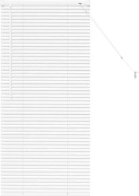 vidaXL Βενετσιάνικες Ρόδες Λευκό 130 x 60 εκ Αλουμίνιο