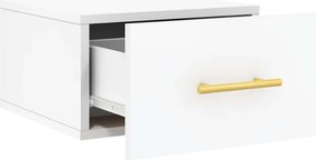 vidaXL Κομοδίνα Επιτοίχια 2 τεμ. Λευκά 35x35x20 εκ.