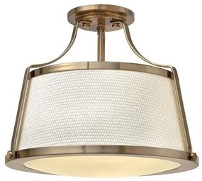 Πλαφονιέρα Φωτιστικό Οροφής 3xE27 Charlotte Elstead Lighting HK-CHARLOTTE-SF-BC Ορείχαλκος