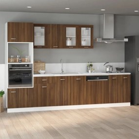 vidaXL Ντουλάπι Φ. Μικροκιμάτων Lyon Καφέ Δρυς 60x57x207εκ. Επεξ. Ξύλο
