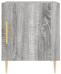 vidaXL Κομοδίνο Γκρι Sonoma 40 x 40 x 50 εκ. από Επεξεργασμένο Ξύλο