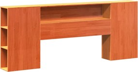 vidaXL Κρεβάτι Βιβλιοθήκη Χωρίς Στρώμα Καφέ 180x200 εκ Μασίφ Πεύκο