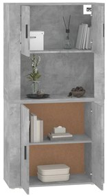 vidaXL Ντουλάπι Γκρι Σκυροδέματος από Επεξεργασμένο Ξύλο