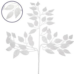 Τεχνητό Φυτό Διακοσμητικό Κλαδί M21cm x Υ27cm με 3 X Λευκά Κλαδιά και Φύλλωμα Φύκος Globostar-9055-Λευκό 09055