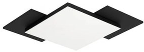 Eglo Tamuria Μοντέρνα Μεταλλική Πλαφονιέρα Οροφής με Ενσωματωμένο LED σε Μαύρο χρώμα 28.5cm 99655