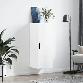 vidaXL Ντουλάπι Τοίχου Γυαλιστερό Λευκό 34,5 x 34 x 90 εκ.