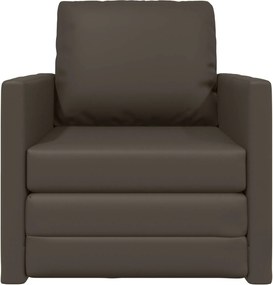 vidaXL Κρεβάτι καναπές 60cm Γκρι Δερματίνη