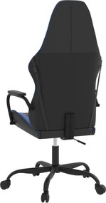 vidaXL Καρέκλα Gaming Μαύρο/Μπλε από Συνθετικό Δέρμα