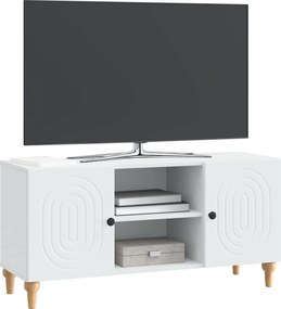vidaXL Ντουλάπι TV Λευκό 102 x 34,5 x 50 εκ. Επεξεργασμένο Ξύλο