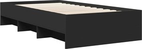vidaXL Πλαίσιο Κρεβατιού Μαύρο 100x200 εκ. Επεξεργ. Ξύλο