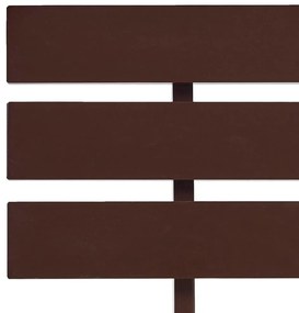 Πλαίσιο Κρεβατιού Σκούρο Καφέ 120x200 εκ. από Μασίφ Ξύλο Πεύκου - Καφέ
