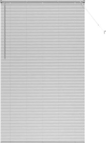 vidaXL Βενετσιάνικες Ρόδες Ασημί 220 x 125 εκ Αλουμίνιο