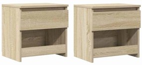 vidaXL Κομοδίνα 2 τεμ. Sonoma Δρυς 40 x 30 x 39 εκ. από Επεξ. Ξύλο