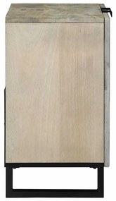 vidaXL Ντουλάπι νιπτήρα με ράφι Καφέ και Μαύρο 62 x 33 x 58 εκ.