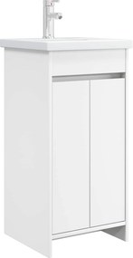 vidaXL Καθρέφτης μπάνιου με νιπτήρα Λευκό 42 x 40 x 84,5 εκ