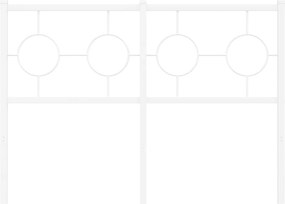 vidaXL Ανταλλακτικό κεφαλάρι Λευκό 120 εκ. Μεταλλικό