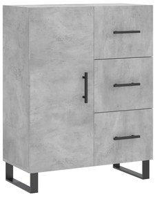 vidaXL Ντουλάπι Γκρι Σκυροδέματος 69,5x34x180 εκ. Επεξεργασμένο Ξύλο