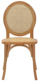 Καρέκλα Camil φυσικό ξύλο οξιάς-φυσικό rattan 45x50x94εκ 45x50x94 εκ.