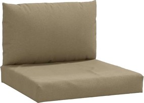 vidaXL Μαξιλάρια Παλέτας 2 τεμ. Taupe Μελανζέ Υφασμάτινα