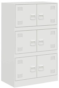 vidaXL Μπουφές Λευκός 67x39x107 εκ. από Ατσάλι
