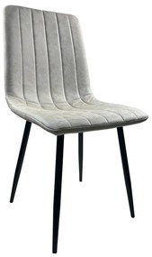 Καρέκλα Τραπεζαρίας ArteLibre YUCARIA Μπεζ/Μαύρο PU/Μέταλλο 44x55x86cm