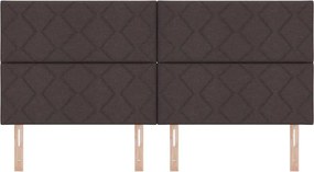 vidaXL Κεφαλάρι Σκούρο Καφέ 200 cm ύφασμα