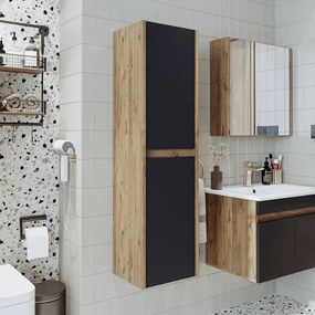 Stewehome Ντουλάπι Πετσετών Μπάνιου με Ράφια 35x30x130 cm
