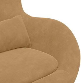 vidaXL Κάθισμα-αυγό Καφέ 63 x 73 x 90 εκ Βελούδο