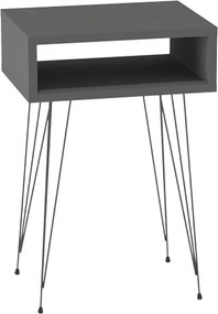 Κομοδίνο Scott Megapap χρώμα ανθρακί 40x30x60εκ.