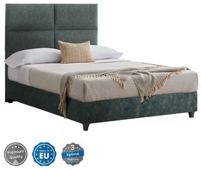Κρεβάτι Milo HM646.27 Για Στρώμα 120x200cm Green Ημίδιπλο Ξύλο,Ύφασμα