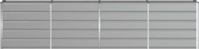 VidaXL Γλάστρα Ανοιχτό γκρι 320 x 40 x 75 εκ. Ατσάλι