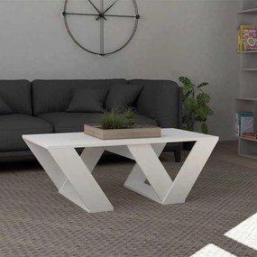 Τραπεζάκι σαλονιού Pipra Megapap χρώμα λευκό 110x60x40εκ.