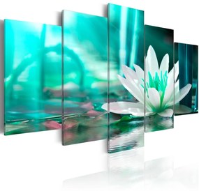 Πίνακας - Turquoise Lotus 100x50