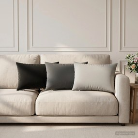vidaXL Κάλυμμα Μαξιλαριού 6 pcs HEERLEN Μαύρο 30 x 50 cm Πολυεστέρας
