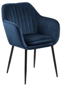 Καρέκλα Oakland 305, Σκούρο μπλε, 83x57x61cm, 7 kg, Ταπισερί, Μεταλλικά, Μπράτσα | Epipla1.gr