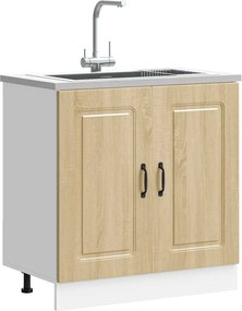 vidaXL Ντουλάπι βάσης νεροχύτη Kalmar Sonoma Δρυς 80x46x81,5 εκ.