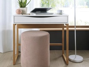 Τραπέζι γραφείου Boston BB106, 85x78x40cm, 16 kg, Γυαλιστερό λευκό, Άσπρο, Δρυς, Πλαστικοποιημένη μοριοσανίδα, Στυλ: Μοντέρνο, Με συρτάρια