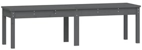 vidaXL Πάγκος Κήπου Διθέσιος Γκρι 159,5x44x45 εκ. Μασίφ Ξύλο Πεύκου