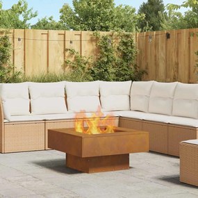 vidaXL Φωτιά Καφέ 80 x 80 x 40 cm Ατσάλι σκληρυθέν στον αέρα