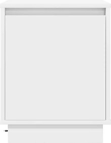vidaXL Κομοδίνο Λευκό 39 x 34,5 x 50 εκ. Επεξεργασμένο ξύλο