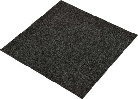 vidaXL Χαλί 20 pcs Μαύρο 50 x 50 cm Ορυκτή άσφαλτος